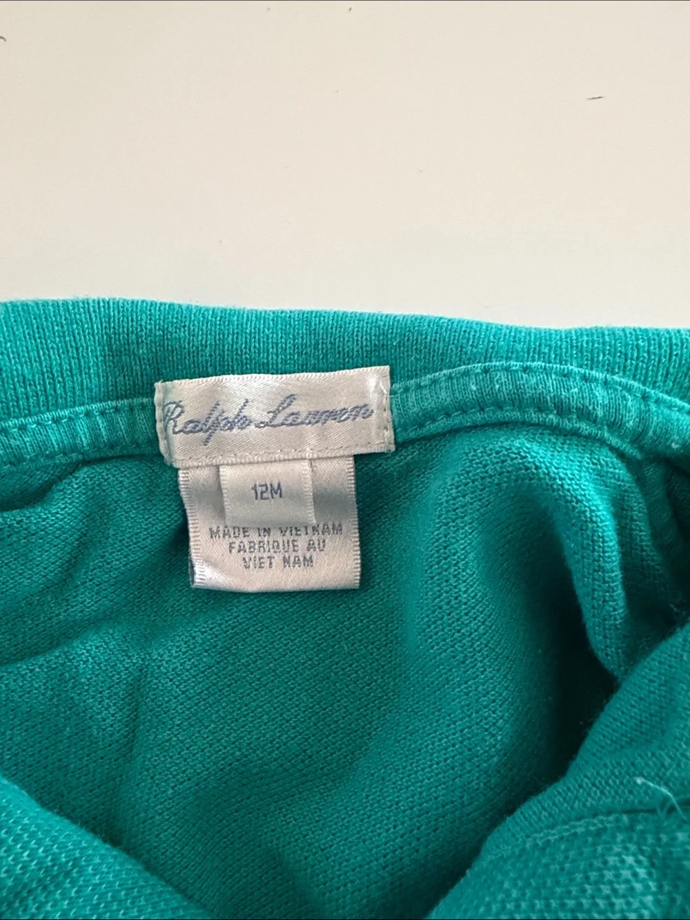 Ralph Lauren Teal Green Toddler Polo with Red Pony